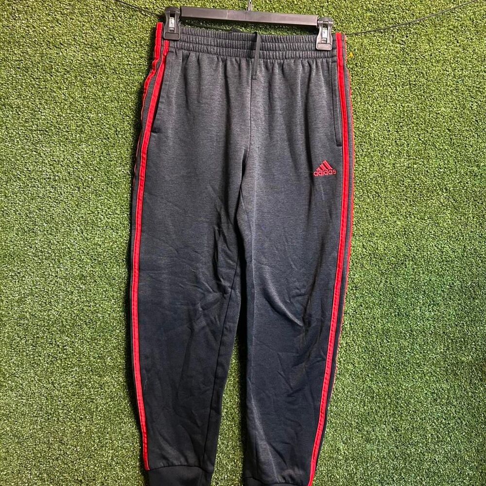 Adidas Women's Grey and Navy Joggers-tracksuits